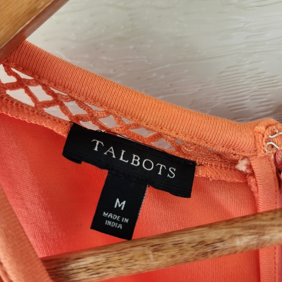 Talbots orange midi dress size M - Picture 7 of 11